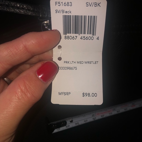 NWT Authentic Coach Black Leather Wristlet Wallet - Picture 4 of 5